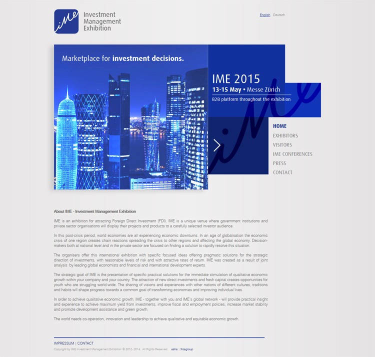 Investment Management Exhibition Europe Investment Management Exhibition Europe
