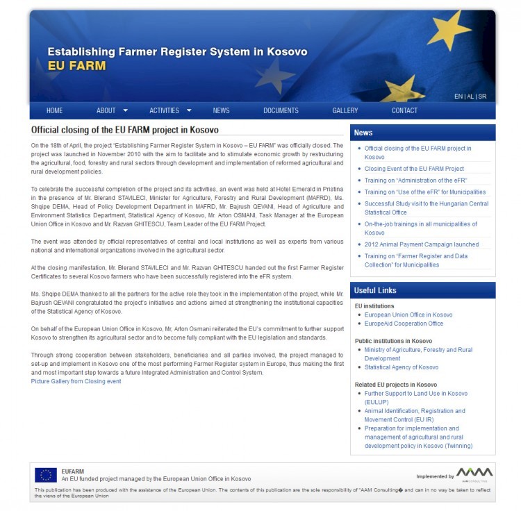 Eurpean Union Farm Registration Kosovo Eurpean Union Farm Registration Kosovo